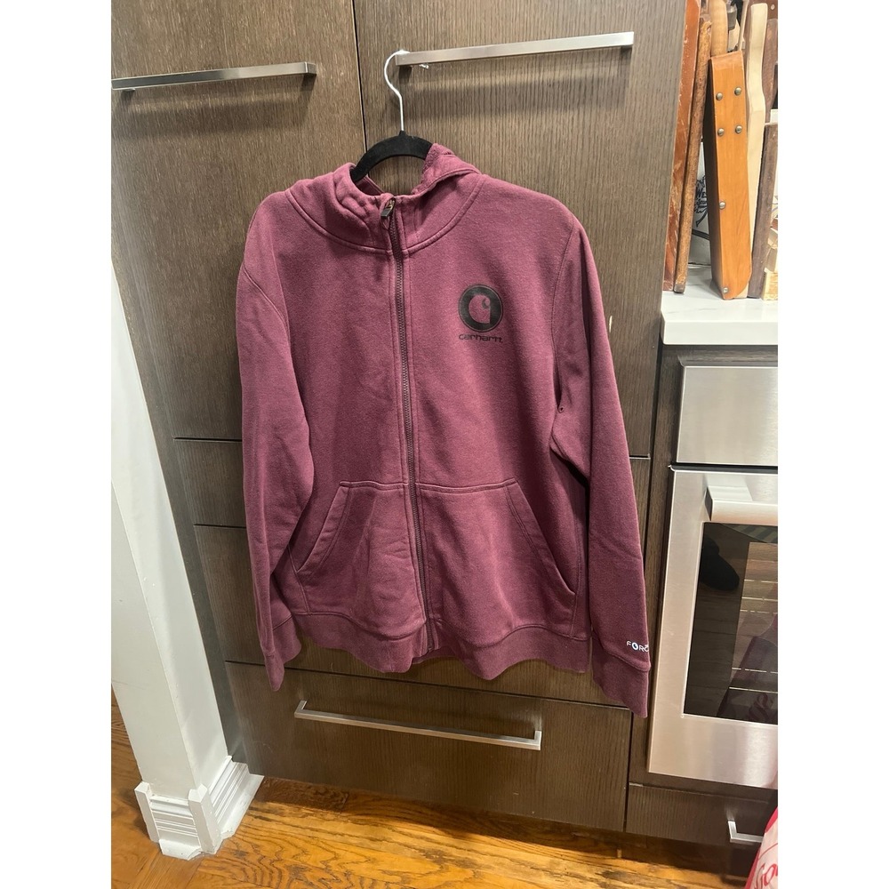 CARHARTT FORCE® DELMONT GRAPHIC ZIP-FRONT HOODED SWEATSHIRT women's xxl